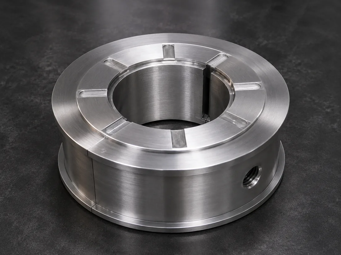 Combined journal and thrust bearing with an integral thrust collar