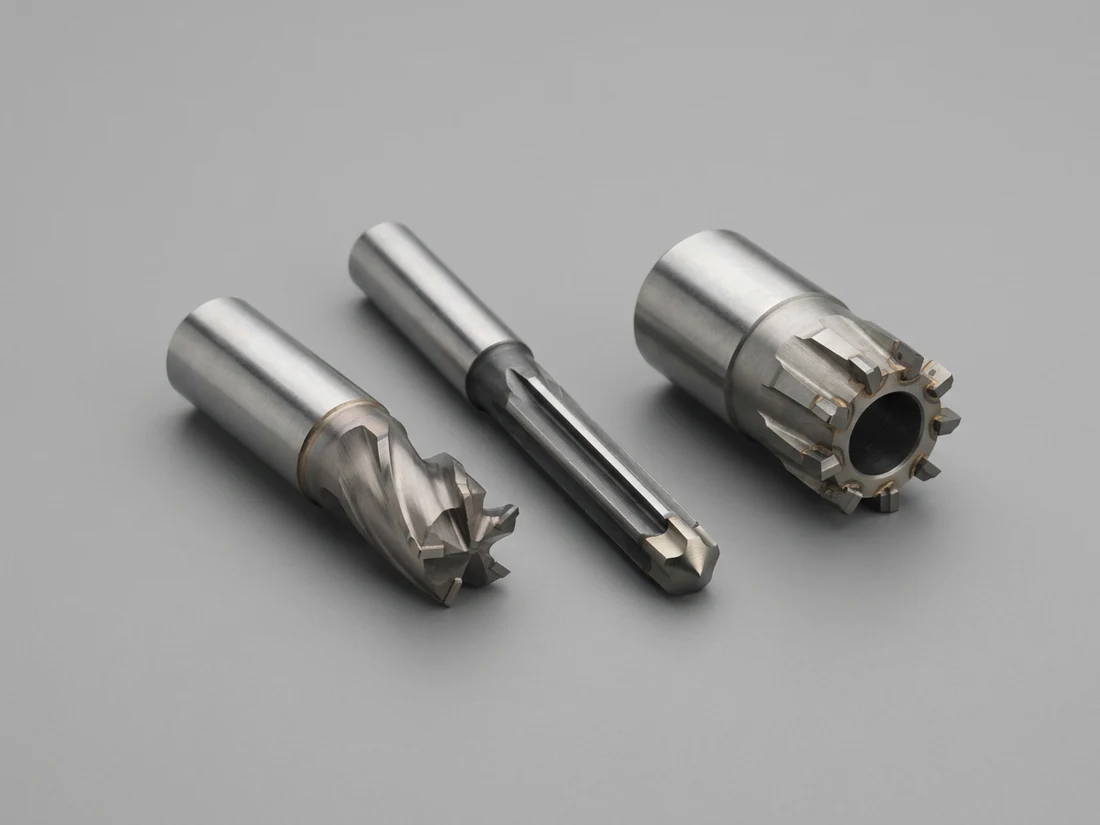 A group of brazed and tipped steel cutting tools