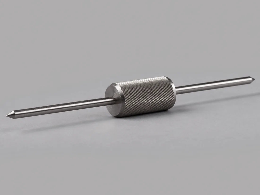 Double-ended precision plug gauge with a knurled handle