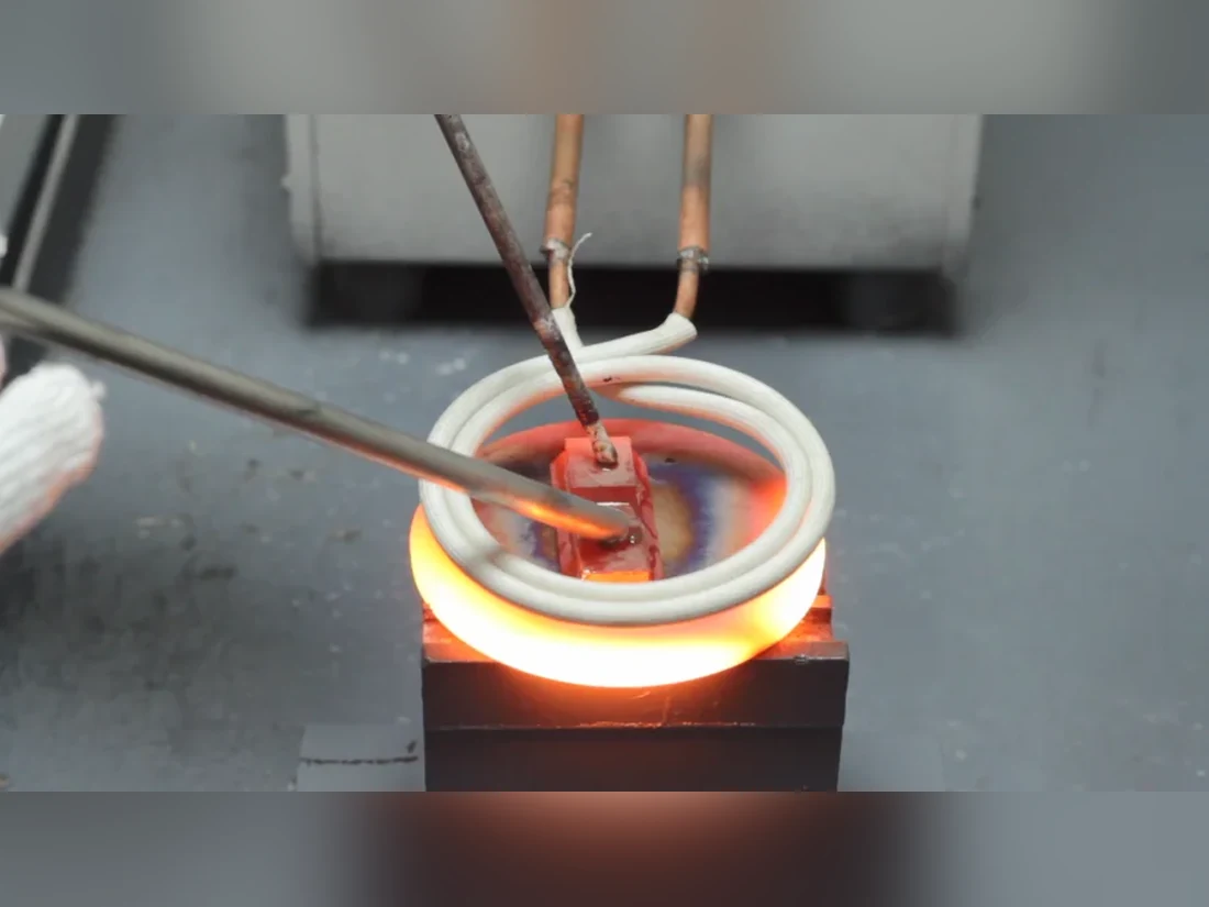 Induction brazing of a tipped cutting tool at Shaheen Arabia, Jubail