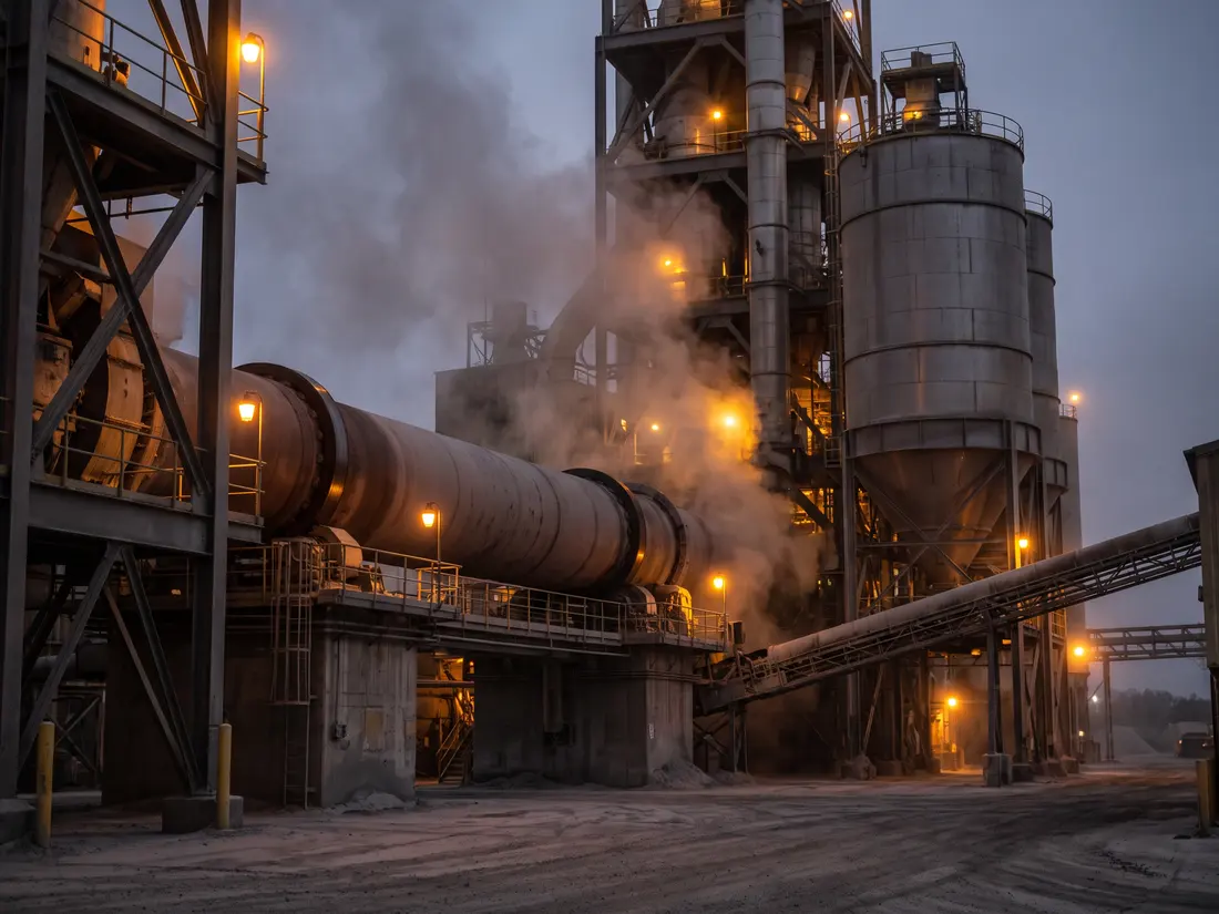Cement plant kiln and processing equipment — Shaheen Arabia supplies wear-resistant components and machined parts for heavy processing