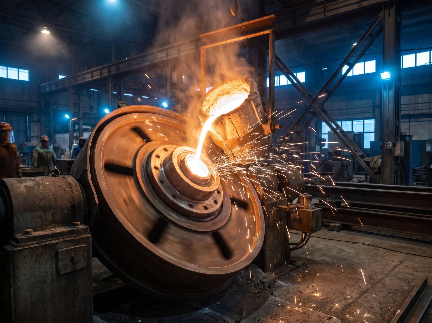 Centrifugal white-metal babbitting process at SACOM, Jubail KSA